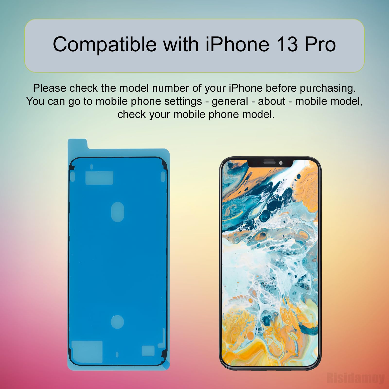 Amazon.com: Risidamoy 5 PCS for iPhone 13 PRO Waterproof Pre-Cut